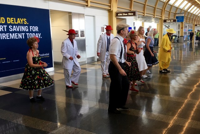 Cuttin' a rug at DCA